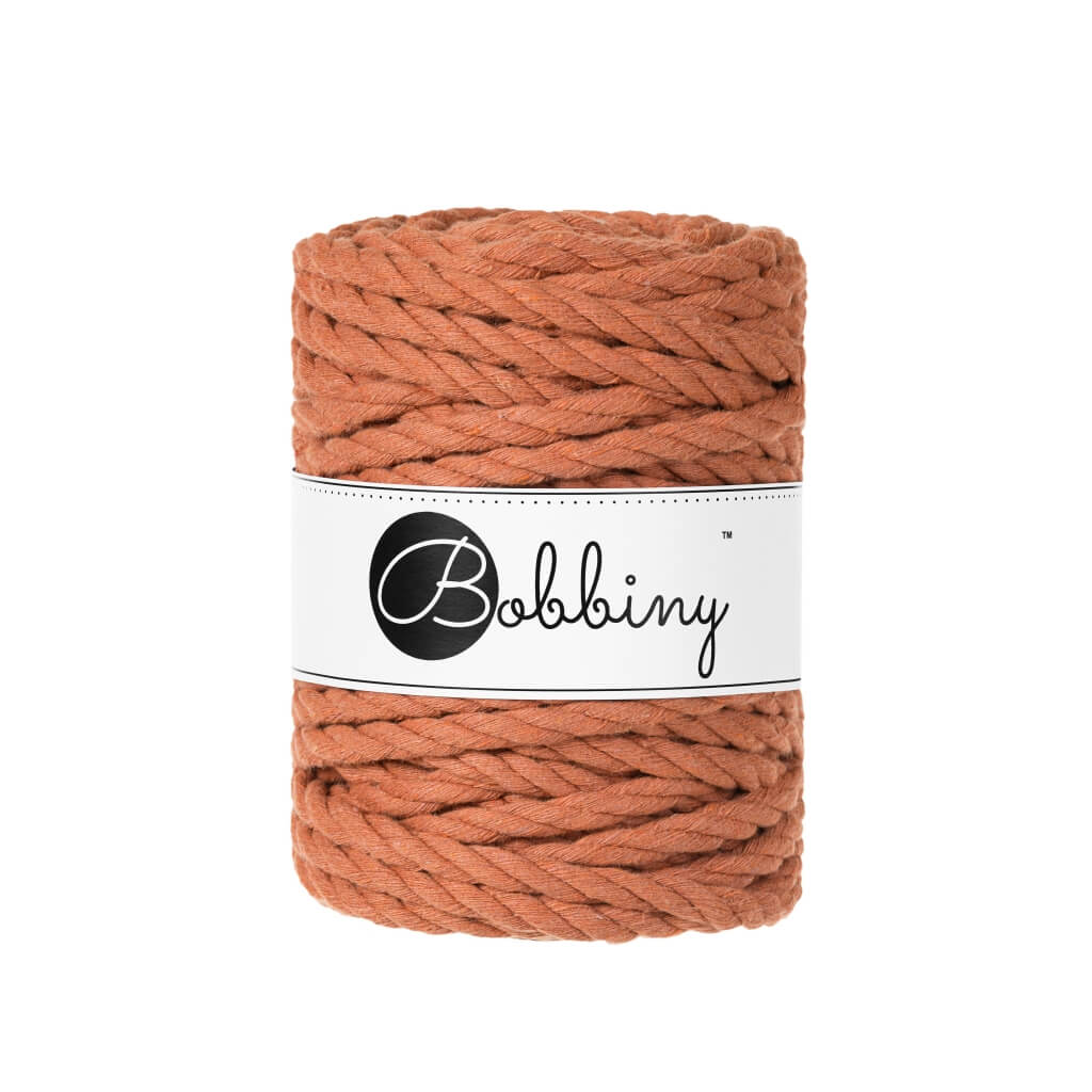 Bobbiny Terracotta Bobbiny Makramee Garn 9 mm x 30 m gedreht Lieblingsgarn