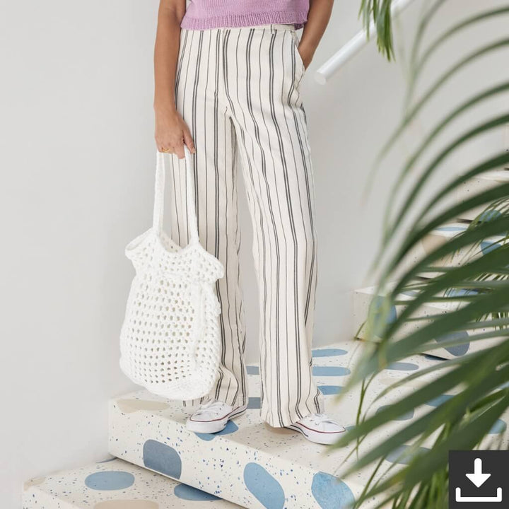 Lana Grossa Pattern Tasche im Lochmuster Häkelset - Lana Grossa (PDF) Lieblingsgarn