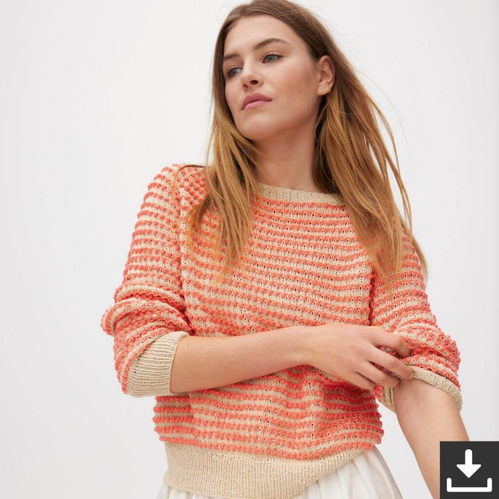 Lana Grossa Topdown Pullover Strickanleitung - Lana Grossa (Digital) Lieblingsgarn