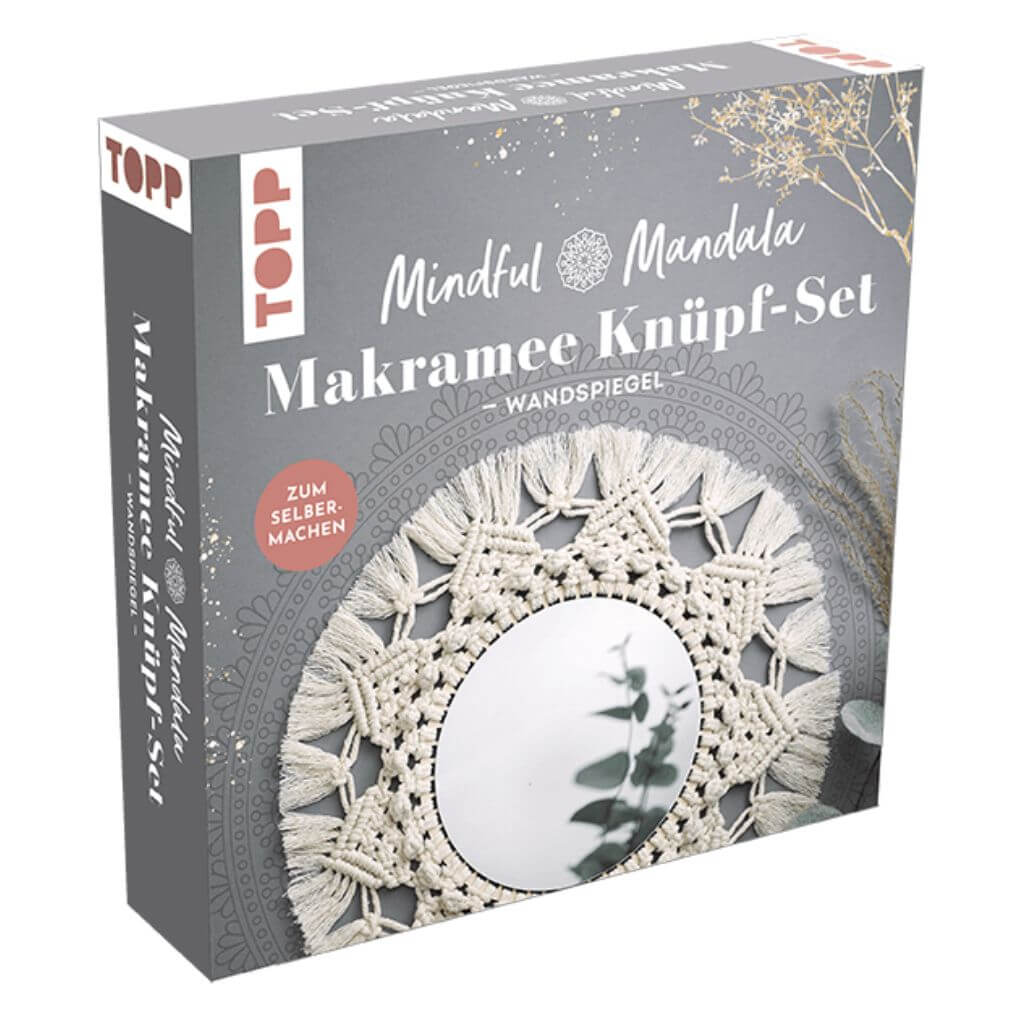 Topp Mindful Mandala - Makramee-Knüpf-Set: Wandspiegel Lieblingsgarn
