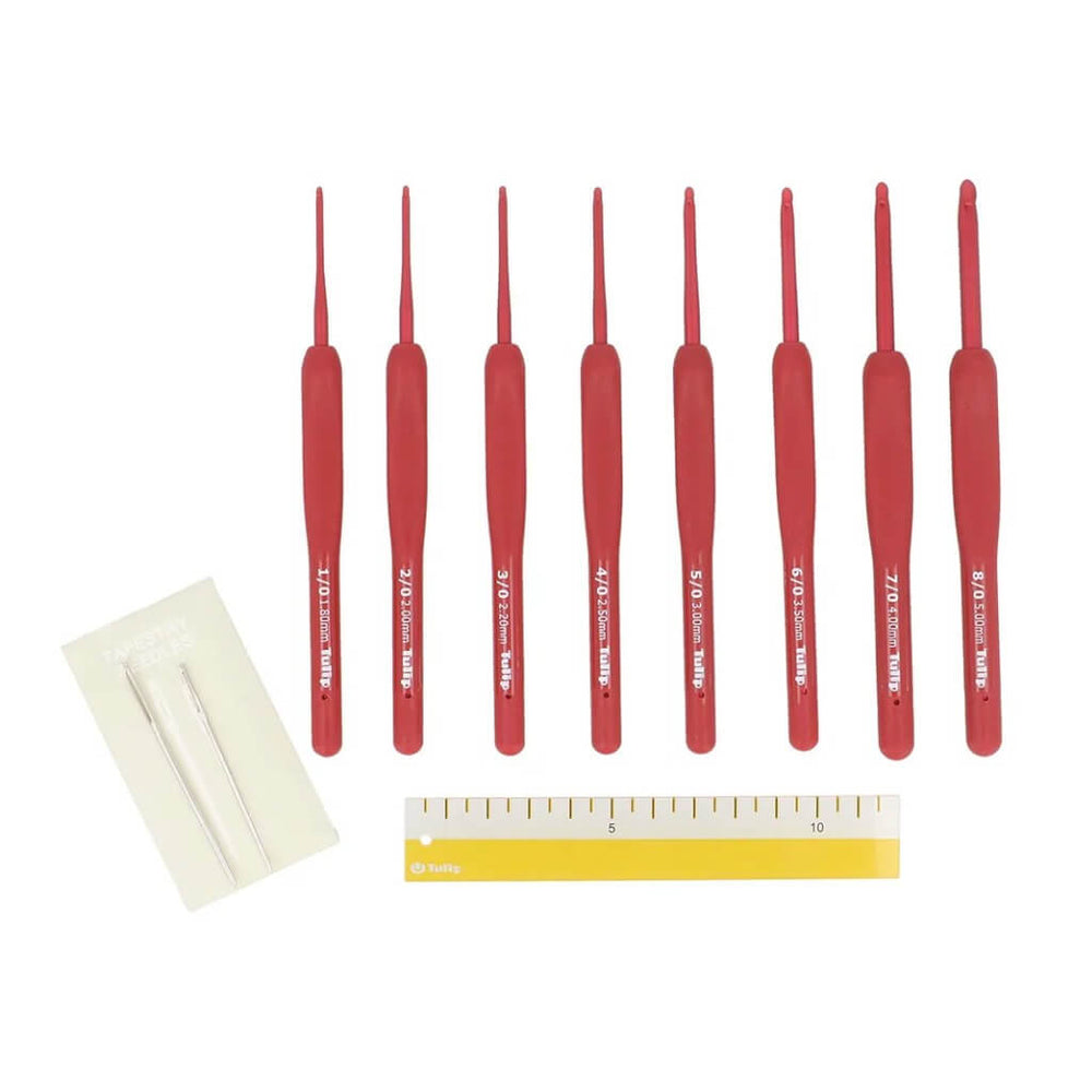 Tulip Tulip ETIMO Red Häkelnadel mit Softgriff Set Lieblingsgarn