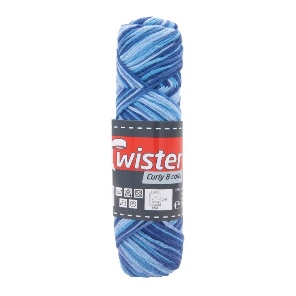 Twister 102 - Blau/Marine Twister Curly 8F Color 50g Lieblingsgarn