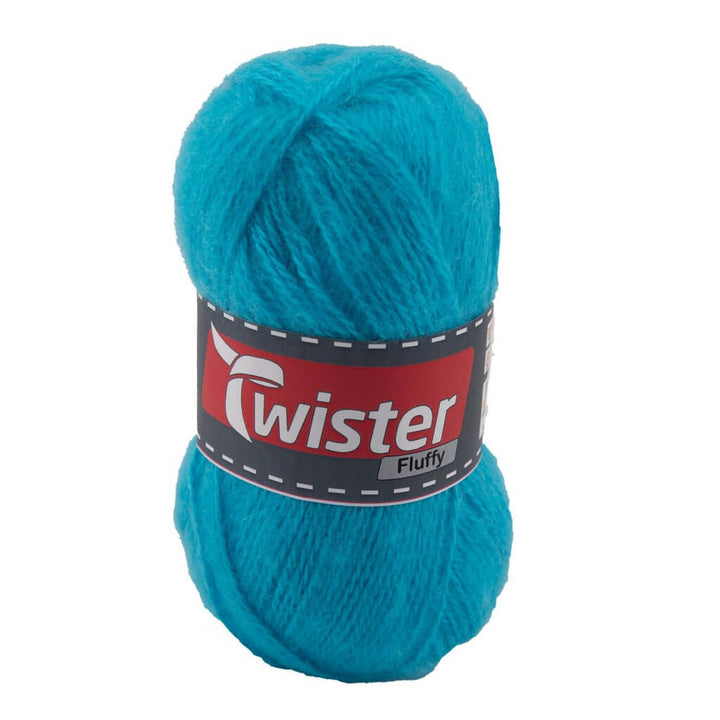 Twister 62 - Türkis Twister Fluffy 50g - flauschige Wolle Lieblingsgarn