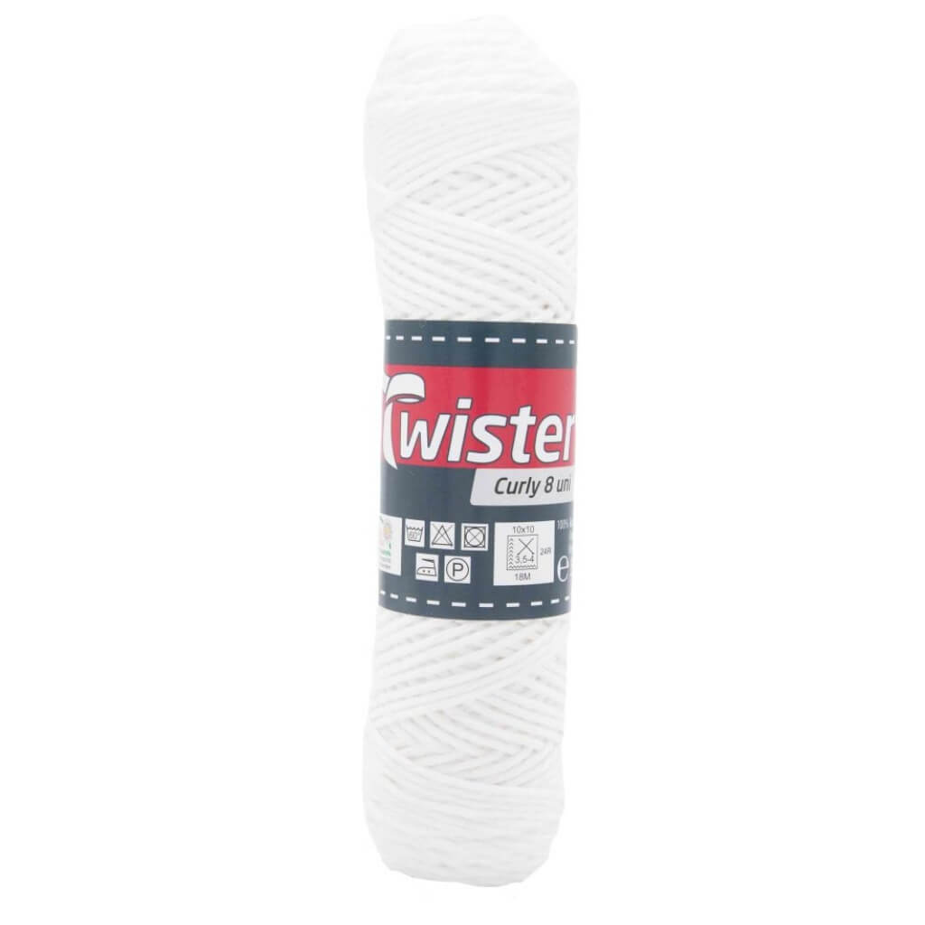 Twister 10 - Weiss Twister Curly 8 50g - Topflappengarn Lieblingsgarn