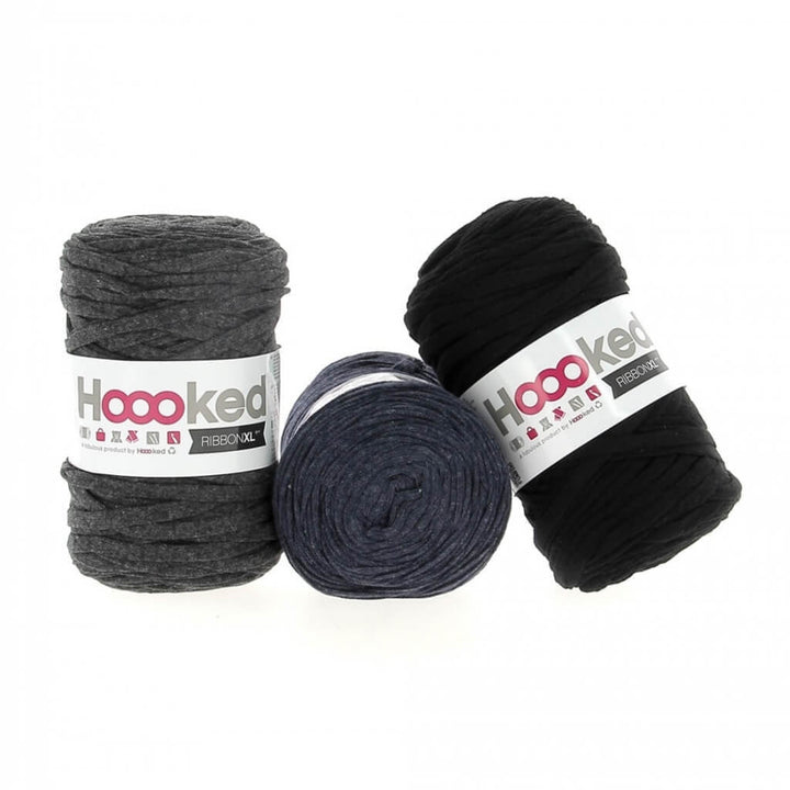 Hoooked Garn Ripped Jeans Hoooked Set aus 3 Rollen RibbonXL Lieblingsgarn