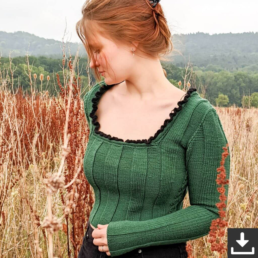 Yarn Me Up Morticia Sweater Strickanleitung - Yarn me Up (PDF) Lieblingsgarn