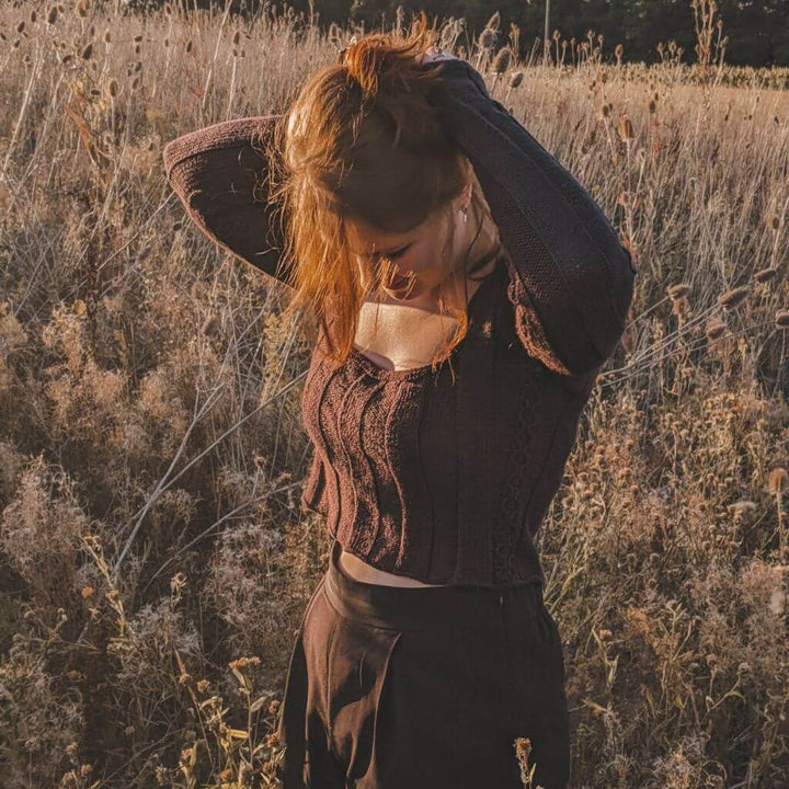 Pullover Morticia Sweater Strickanleitung - Yarn me Up (PDF)