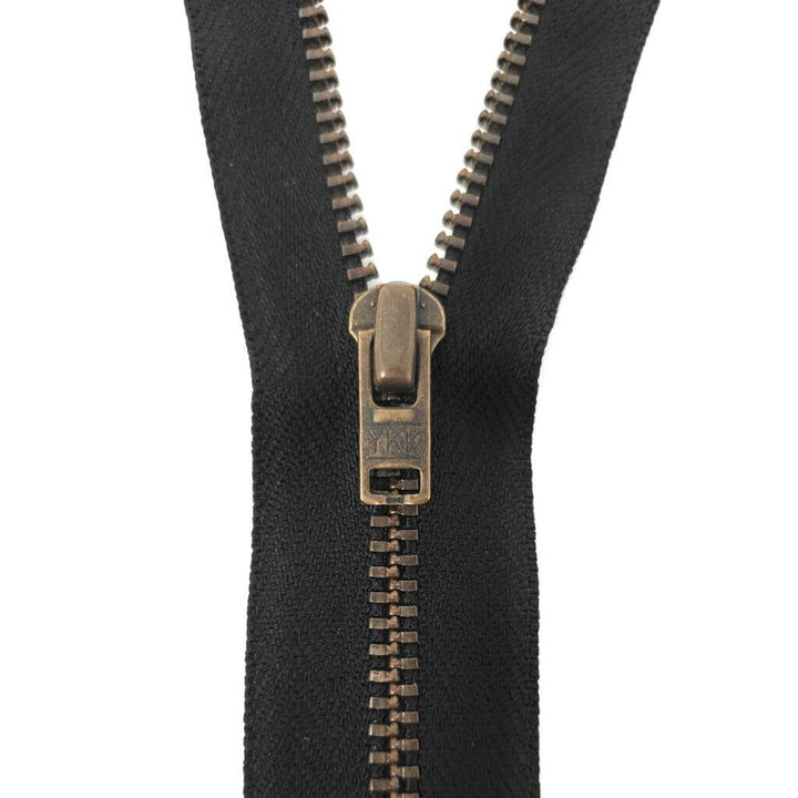 YKK 580 Schwarz / 85 cm YKK Reißverschluss teilbar 2-Wege Metall antik 85 cm Lieblingsgarn
