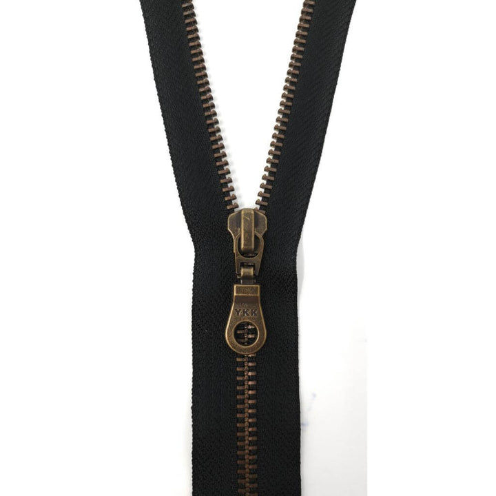 YKK Reißverschluss teilbar Metall Antik