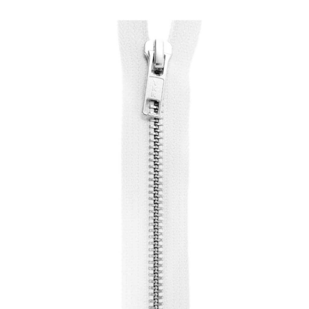 YKK 501 Weiß / 10 cm YKK Reißverschluss nicht teilbar Metall Lieblingsgarn