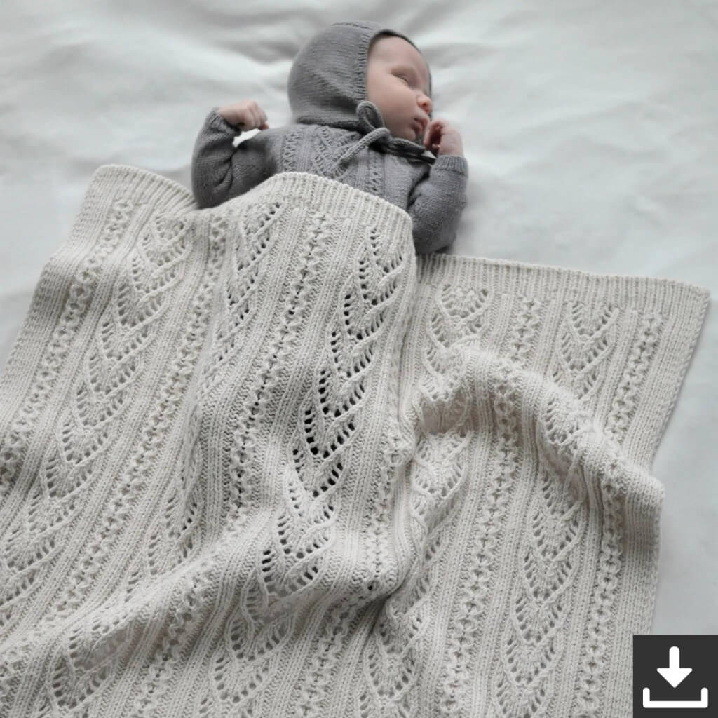 Yndestrikk Pattern Lochmuster Babydecke Strickanleitung - Yndestrikk (PDF) Lieblingsgarn