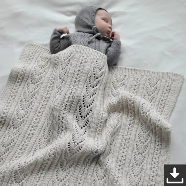 Yndestrikk Pattern Lochmuster Babydecke Strickanleitung - Yndestrikk (PDF) Lieblingsgarn