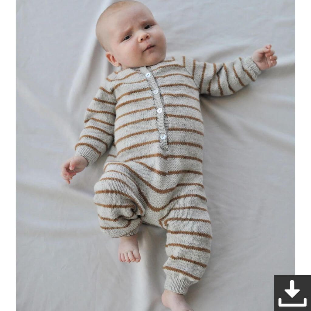 Yndestrikk Pattern Babystrampler Theos Strickanleitung - Yndestrikk (PDF) Lieblingsgarn