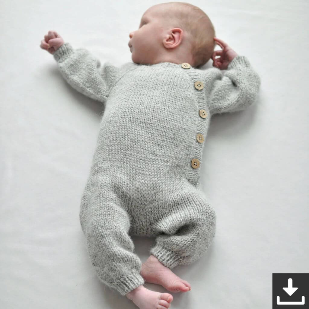 Yndestrikk Pattern Langer Babystrampler Strickanleitung - Yndestrikk (PDF) Lieblingsgarn