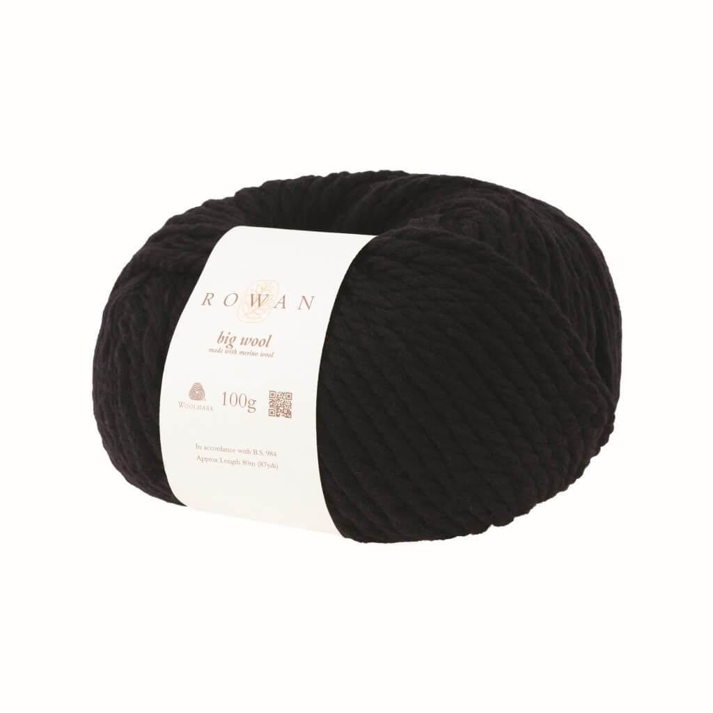 Rowan Big Wool 008 black Lieblingsgarn