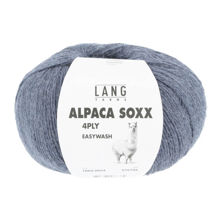 Lang Yarns Alpaca Soxx 4-fach - 100g 1062.0034 - Jeans Mélange Lieblingsgarn