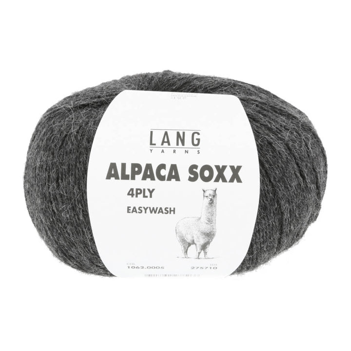 Lang Yarns Alpaca Soxx 4-fach - 100g 1062.0005 - Grau Mélange Lieblingsgarn