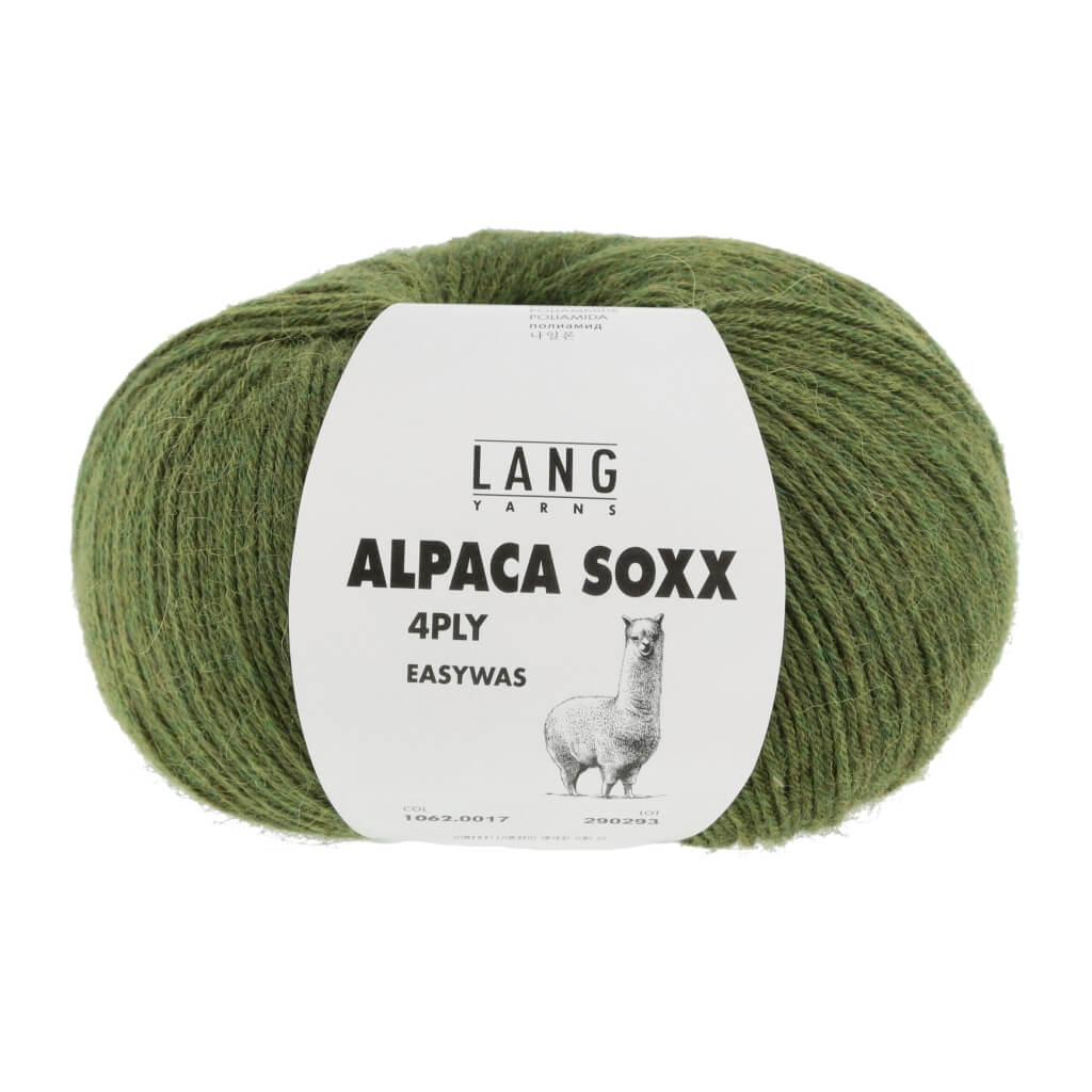 Lang Yarns Alpaca Soxx 4-fach - 100g 1062.0017 - Grün Mélange Lieblingsgarn