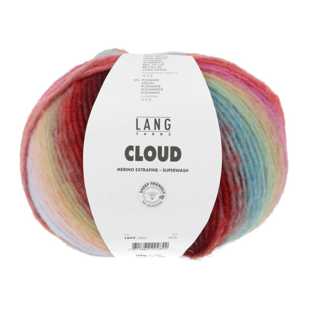 Lang Yarns Cloud Bordeaux/Grün/Blau Lieblingsgarn
