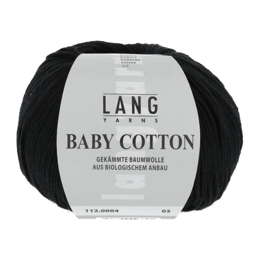 Lang Yarns Baby Cotton 50g 112.0004 - Schwarz Lieblingsgarn