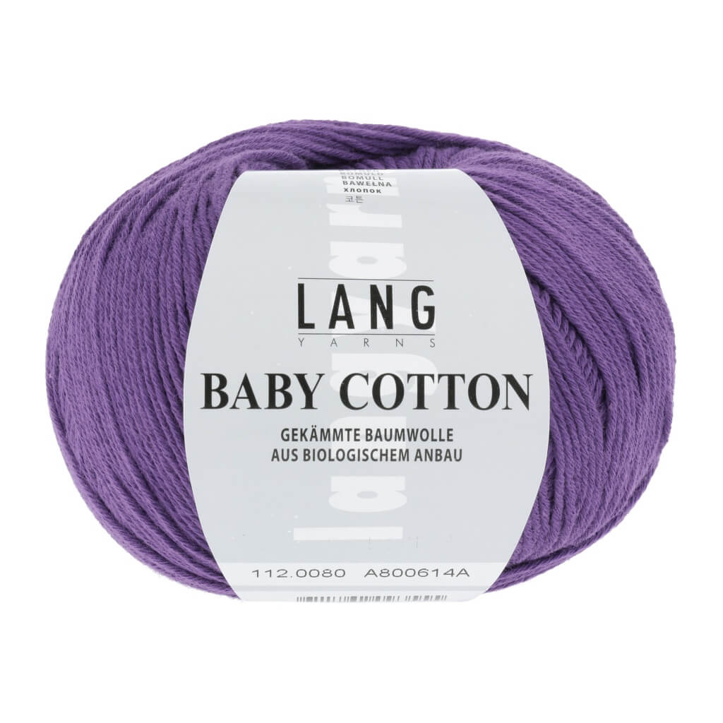 Lang Yarns Baby Cotton 50g 112.0080 - Violett Lieblingsgarn