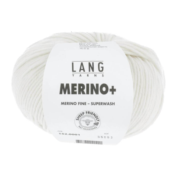 Lang Yarns Merino+ - 50g 152.0001 - Weiss Lieblingsgarn