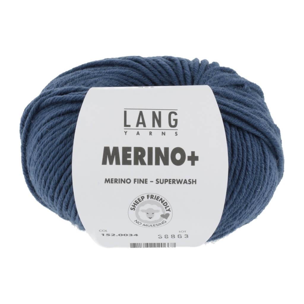 Lang Yarns Merino+ - 50g 152.0034 - Rauchblau Lieblingsgarn