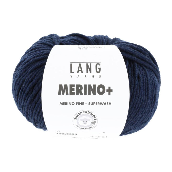 Lang Yarns Merino+ - 50g 152.0035 - Marine Lieblingsgarn