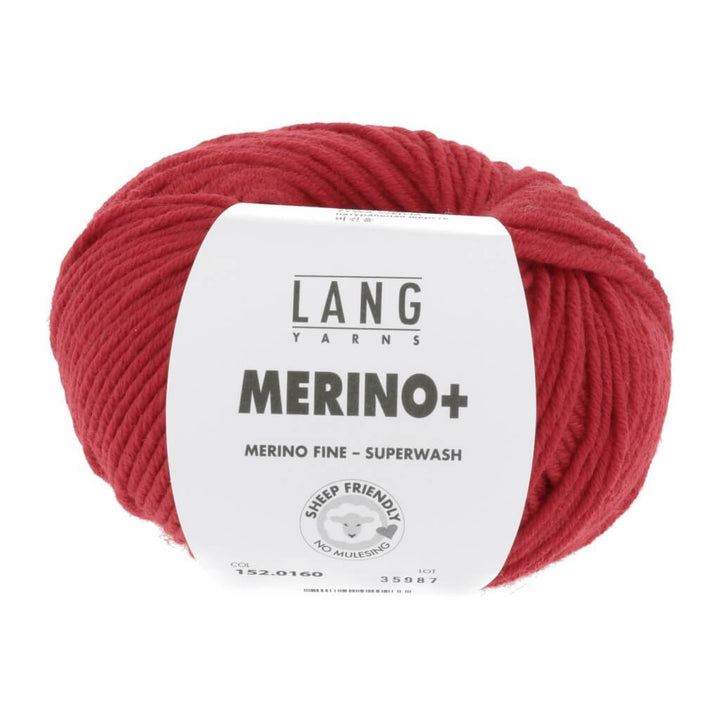 Lang Yarns Merino+ - 50g 152.0160 - Feuerrot Lieblingsgarn
