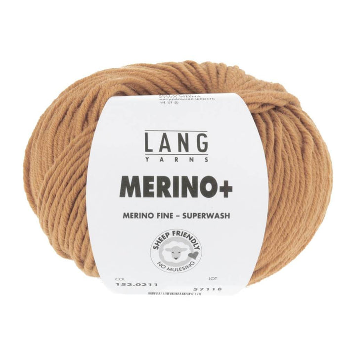 Lang Yarns Merino+ - 50g 152.0211 - Cognac Lieblingsgarn