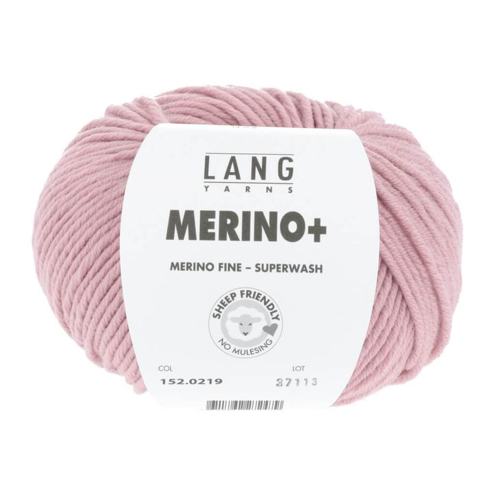 Lang Yarns Merino+ - 50g 152.0219 - Rosa Lieblingsgarn