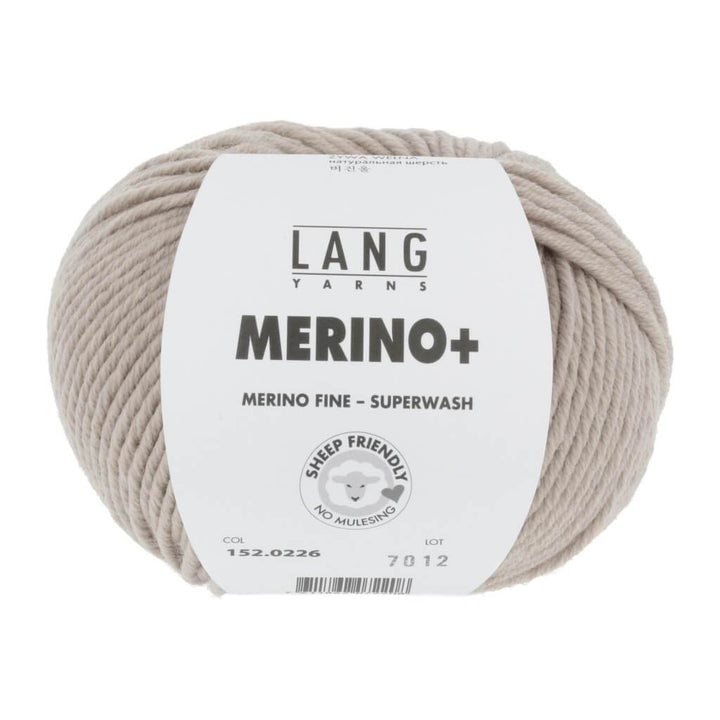 Lang Yarns Merino+ - 50g 152.0226 - Beige Mélange Lieblingsgarn