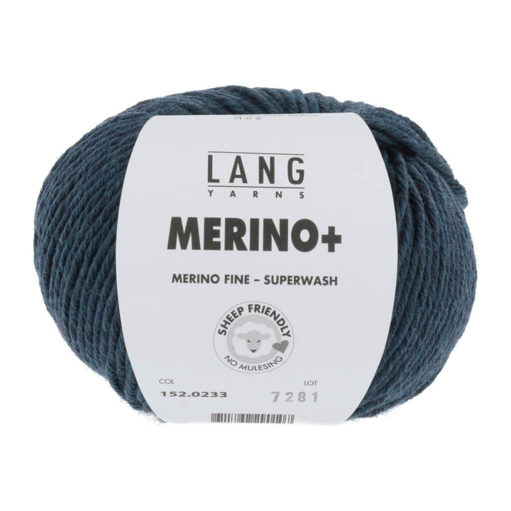 Lang Yarns Merino+ - 50g 152.0233 - Petrol Mélange Lieblingsgarn