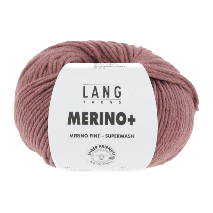 Lang Yarns Merino+ - 50g 152.0287 - Rosenholz Lieblingsgarn