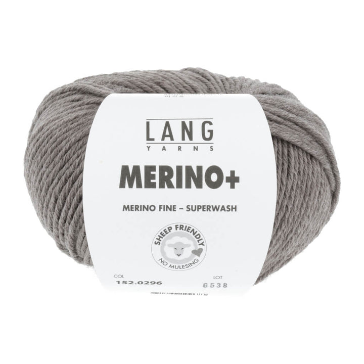 Lang Yarns Merino+ - 50g 152.0296 - Dunkelbeige Mélange Lieblingsgarn