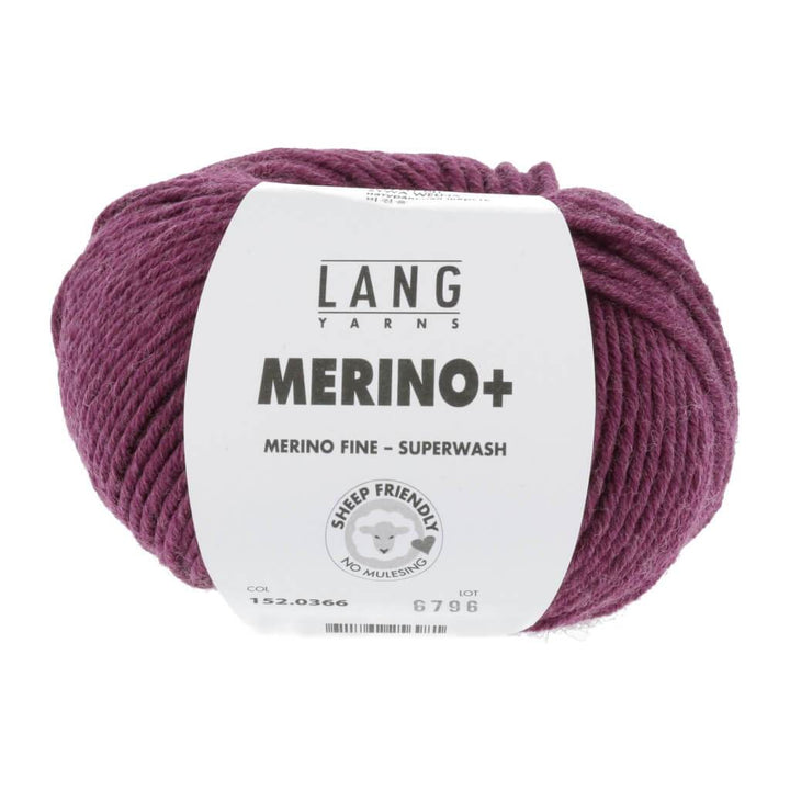 Lang Yarns Merino+ - 50g 152.0366 - Zyklame Mélange Lieblingsgarn