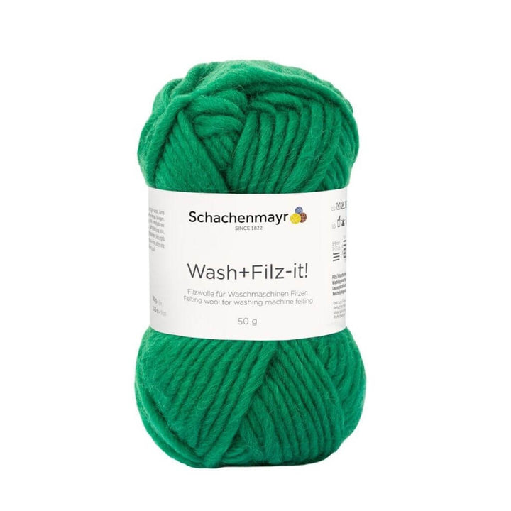 Schachenmayr Wash+Filz-it! Filzwolle 50g 16 - Grass Green Lieblingsgarn