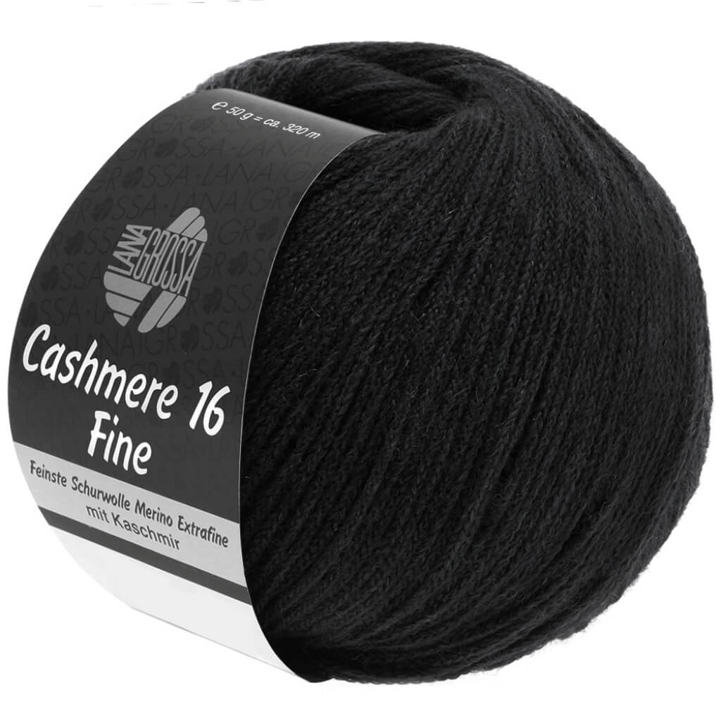 Lana Grossa Cashmere 16 Fine 50 g 18 - Schwarz Lieblingsgarn