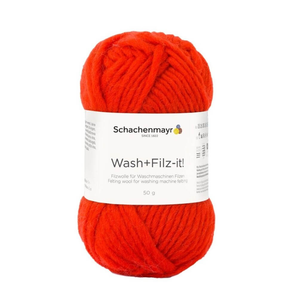 Schachenmayr Wash+Filz-it! Filzwolle 50g 19 - Red Lieblingsgarn