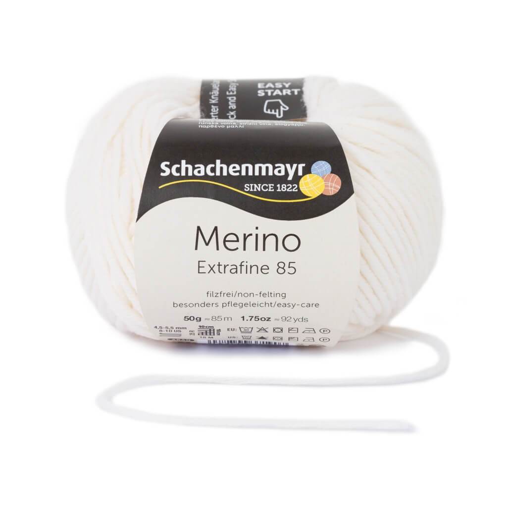 Schachenmayr Merino Extrafine 85 201 - Weiss Lieblingsgarn
