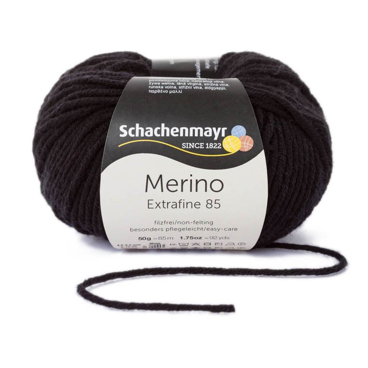 Schachenmayr Merino Extrafine 85 299 - Schwarz Lieblingsgarn