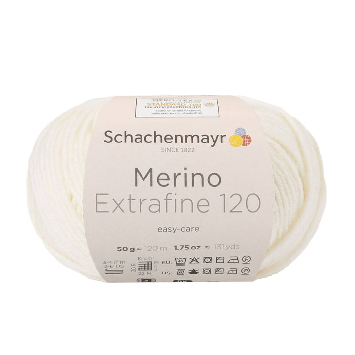 Schachenmayr Merino Extrafine 120 - Merinogarn 102 - Natur Lieblingsgarn
