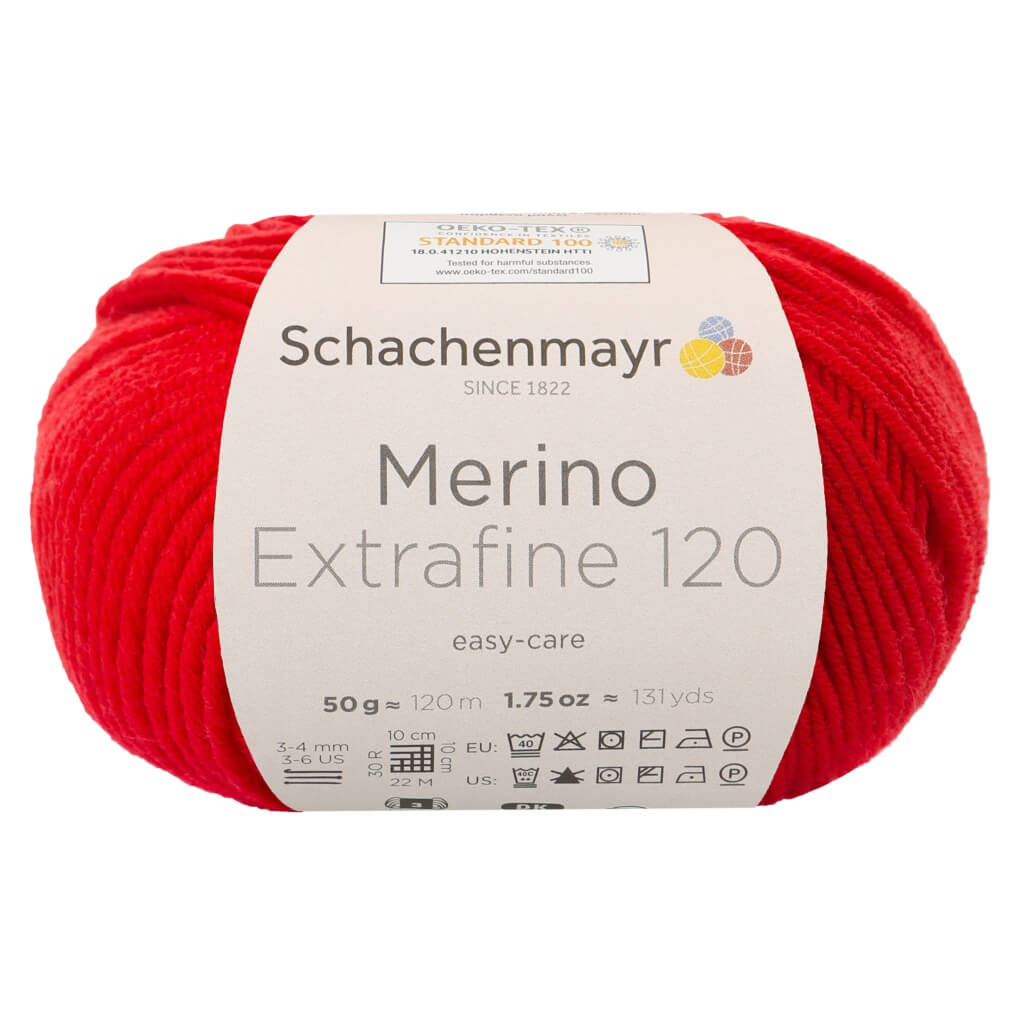 Schachenmayr Merino Extrafine 120 - Merinogarn 130 - Tomate Lieblingsgarn