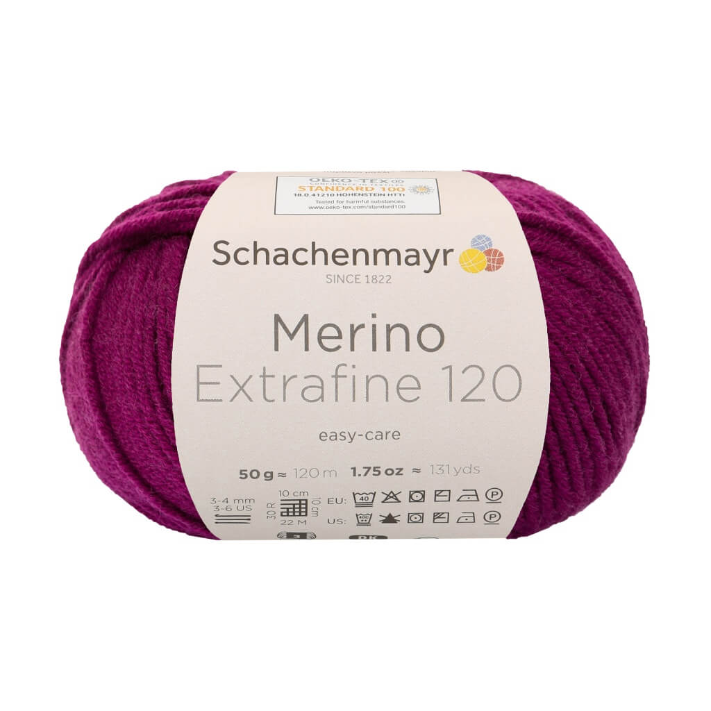 Schachenmayr Merino Extrafine 120 - Merinogarn 133 - Burgund Lieblingsgarn