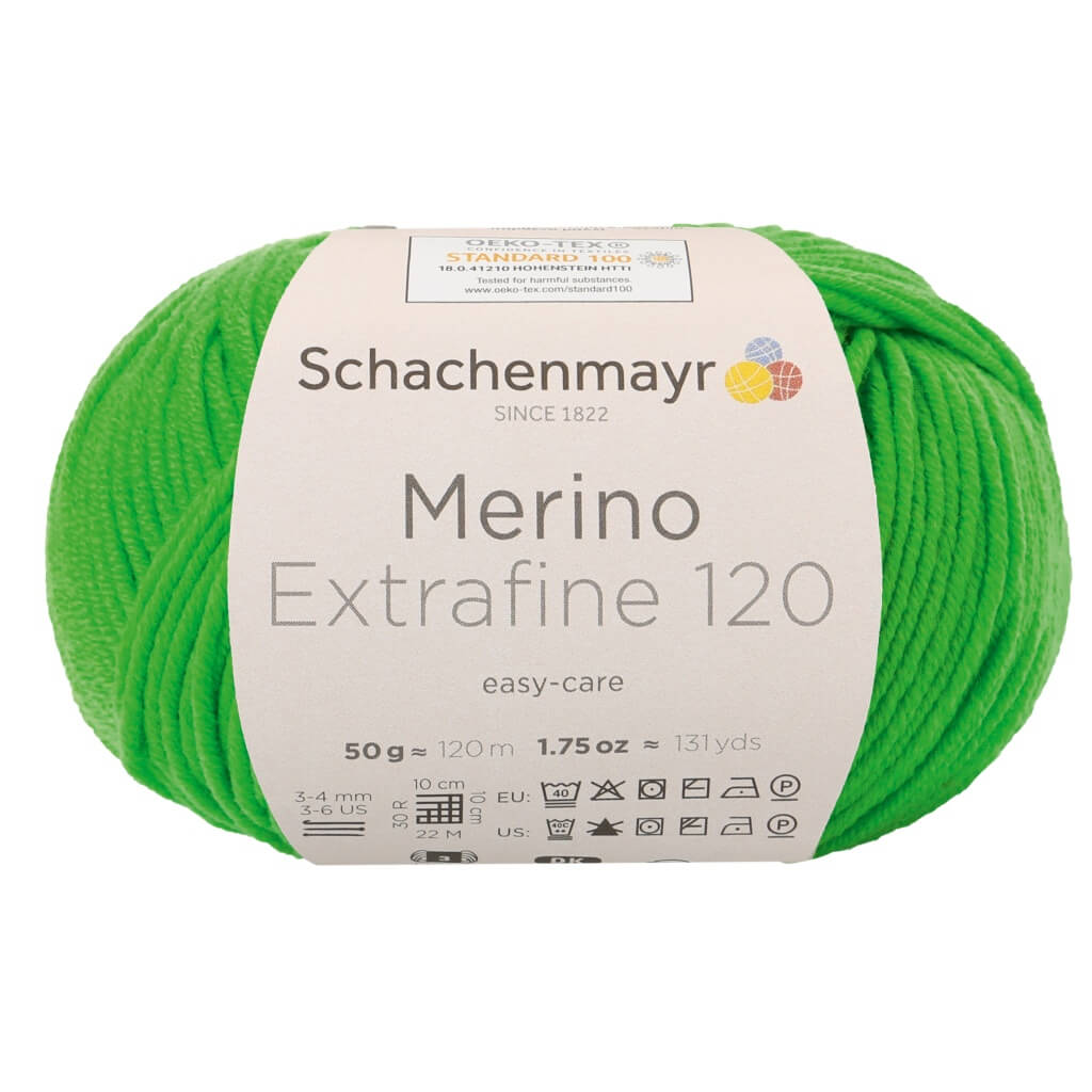Schachenmayr Merino Extrafine 120 - Merinogarn 170 - Wiesengrün Lieblingsgarn