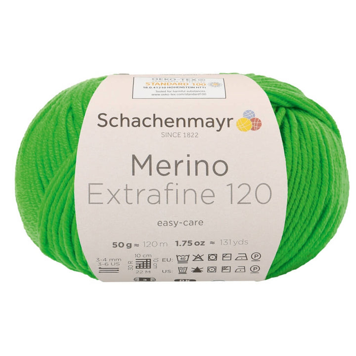 Schachenmayr Merino Extrafine 120 - Merinogarn 170 - Wiesengrün Lieblingsgarn
