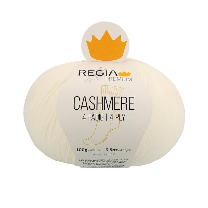 Schachenmayr Regia Premium Cashmere 4-Fädig 01 - White Lieblingsgarn