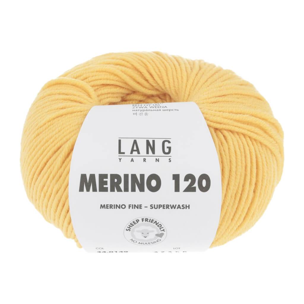 Lang Yarns Merino 120 - 50g 34.0149 - Goldgelb Lieblingsgarn