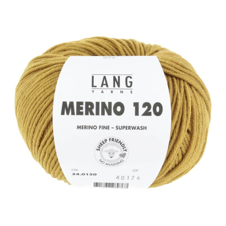 Lang Yarns Merino 120 - 50g 34.0150 - Messing Lieblingsgarn