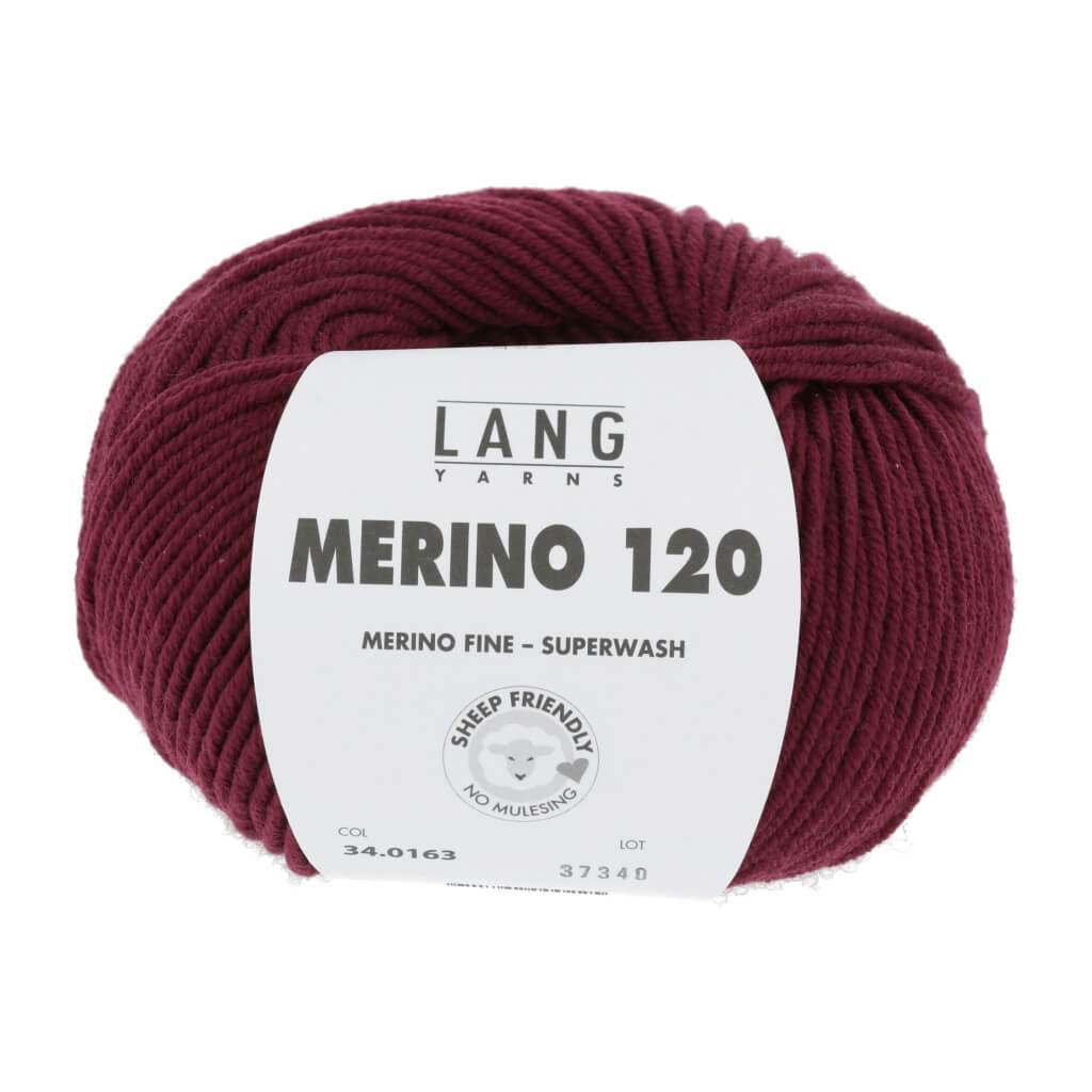 Lang Yarns Merino 120 - 50g 34.0163 - Dunkelrot Lieblingsgarn